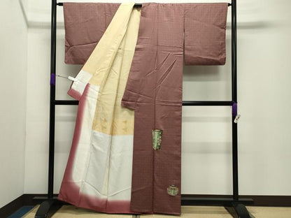平和屋着物▼中国三大刺繍 相良刺繍 色留訪問着 陶器花文 正絹 逸品 CABD9035gh