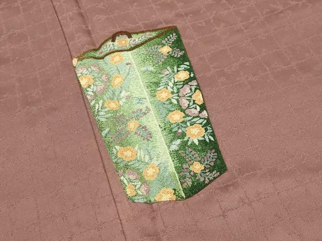 平和屋着物▼中国三大刺繍 相良刺繍 色留訪問着 陶器花文 正絹 逸品 CABD9035gh