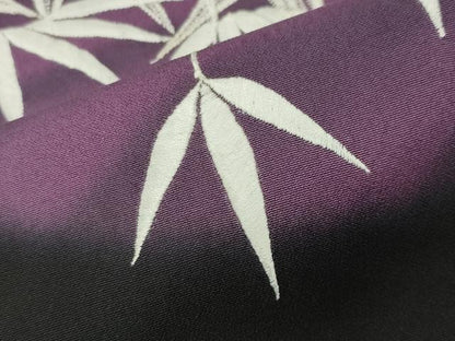 平和屋着物▼豪華黒留袖 刺繍 鳳凰笹文 暈し染め 銀糸 正絹 逸品 CABD9039gh