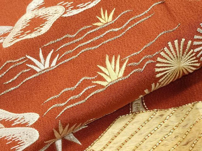 平和屋着物▼豪華黒留袖 駒刺繍 風景松笹文 暈し染め 銀糸 正絹 逸品 CABD9040gh