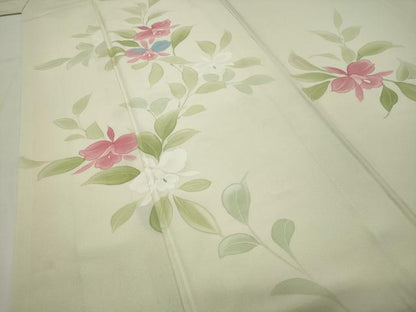 平和屋着物▼訪問着 手描き カトレア 暈し染め 正絹 逸品 CABD9044gh