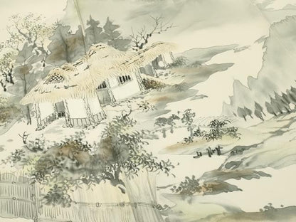 平和屋着物▼訪問着 作家物 手描き 風景文 暈し染め 正絹 逸品 CABD9045gh
