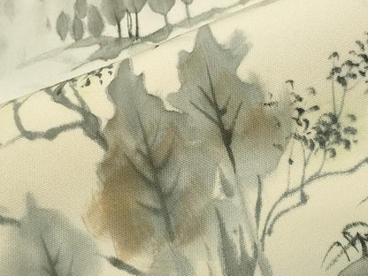 平和屋着物▼訪問着 作家物 手描き 風景文 暈し染め 正絹 逸品 CABD9045gh