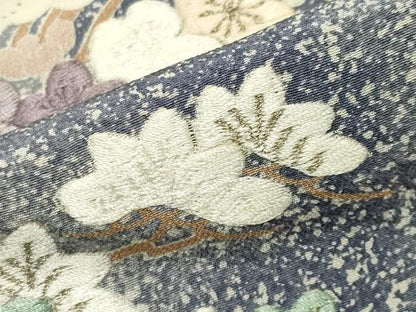 平和屋着物▼豪華黒留袖 刺繍 松竹梅文 金糸 正絹 逸品 CABD9050gh