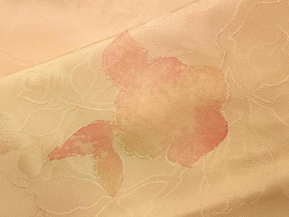 平和屋着物▼上質な小紋 地紋起こし 枝花文 暈し染め 正絹 逸品 CABD9055gh