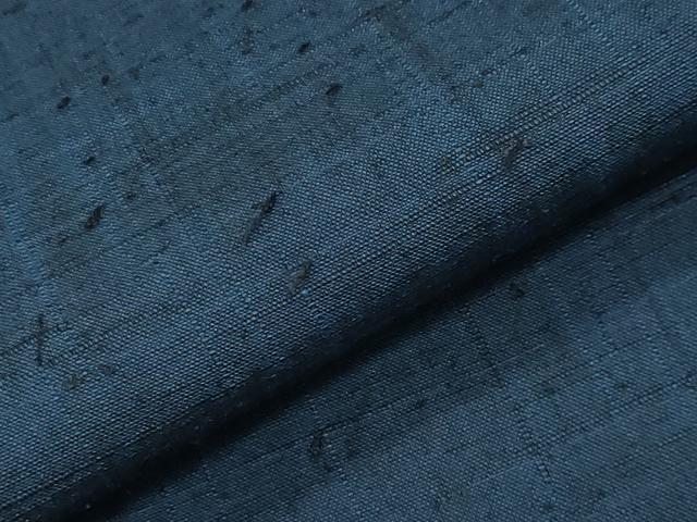 平和屋着物●男性　髭紬　アンサンブル・長襦袢セット　留紺色　正絹　逸品　CABD9062gh