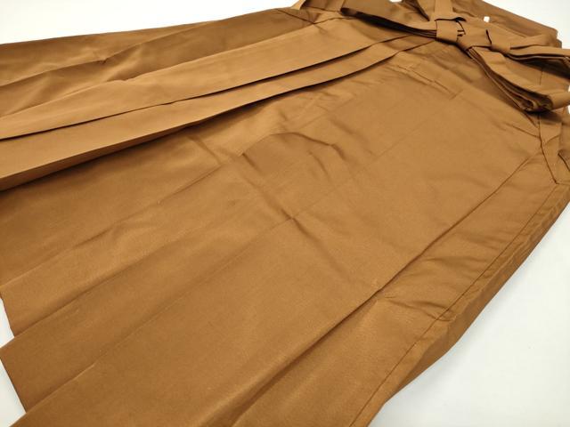 平和屋着物●男性　馬乗り袴　狐色　正絹　逸品　CABD9063gh