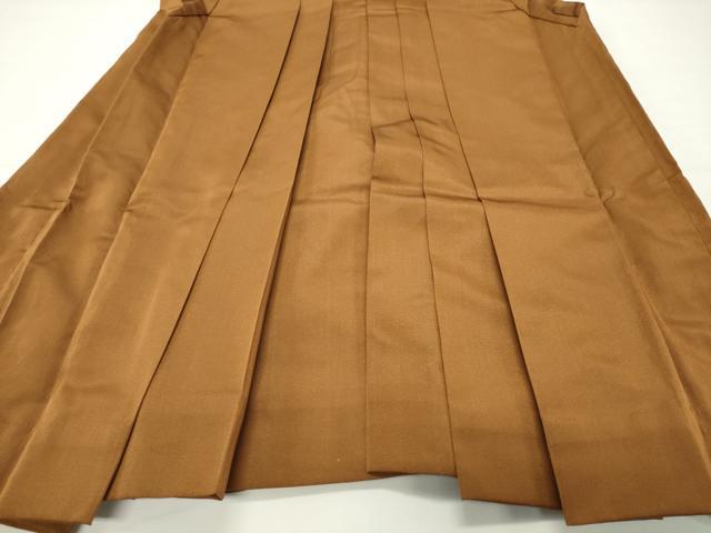 平和屋着物●男性　馬乗り袴　狐色　正絹　逸品　CABD9063gh