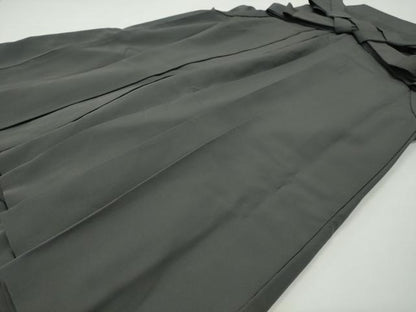 平和屋着物●男性　馬乗り袴　墨色　正絹　逸品　CABD9064gh