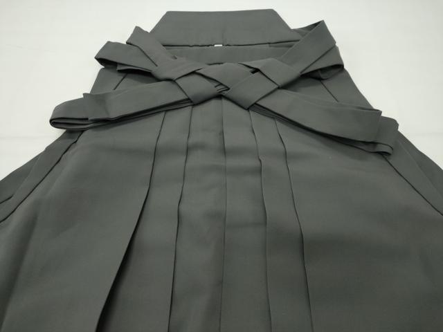 平和屋着物●男性　馬乗り袴　墨色　正絹　逸品　CABD9064gh