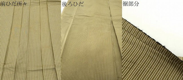 平和屋着物●男性　馬乗り袴　縞　正絹　逸品　CABD9065gh
