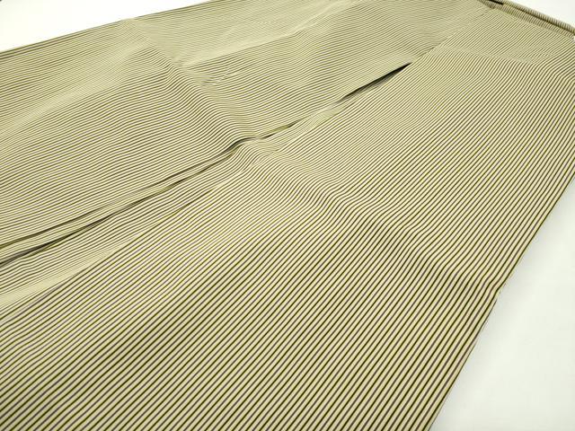 平和屋着物●男性　馬乗り袴　縞　正絹　逸品　CABD9067gh