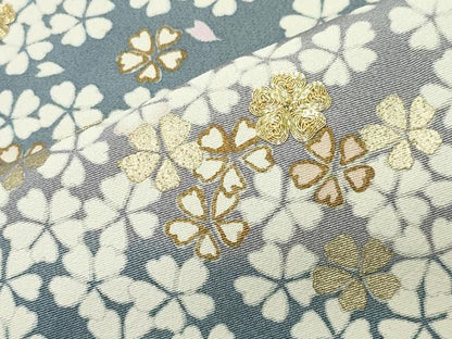 平和屋着物●染匠　久保耕　色留袖　駒刺繍　枝垂れ桜文　暈し染め　金彩　正絹　逸品　CABD9068gh