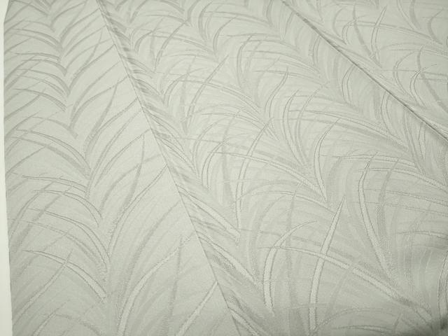 平和屋着物●無地絵羽訪問着　作家物　草木地紋　白鼠色　反端付き　正絹　逸品　CABD9076gh