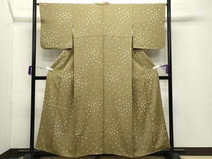 平和屋着物●上質な小紋　成り物　正絹　逸品　CABD9077gh