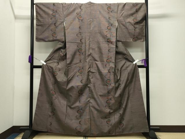 平和屋着物●本場大島紬　9マルキ　吉祥花文　正絹　逸品　未使用　CABD9080gh