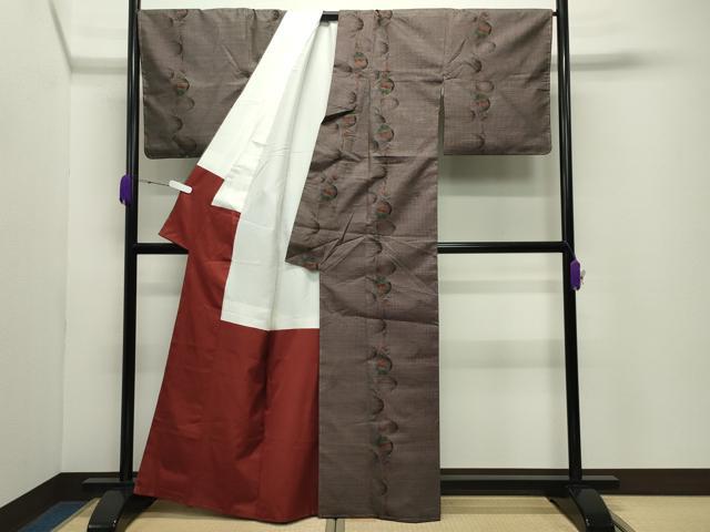平和屋着物●本場大島紬　9マルキ　吉祥花文　正絹　逸品　未使用　CABD9080gh