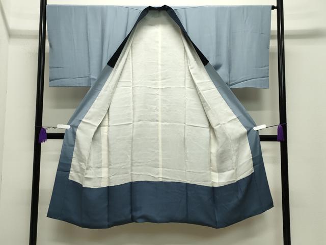 平和屋着物○男性 紬 アンサンブル・長襦袢セット 霞文 正絹 逸品