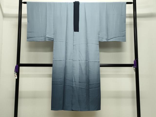 平和屋着物○男性 紬 アンサンブル・長襦袢セット 霞文 正絹 逸品