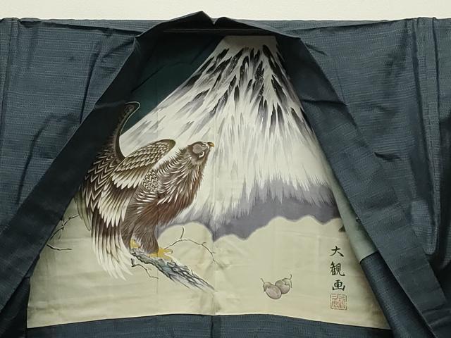 平和屋着物●男性　本場大島紬　アンサンブル　100亀甲　総詰め　正絹　逸品　CABD9091gh
