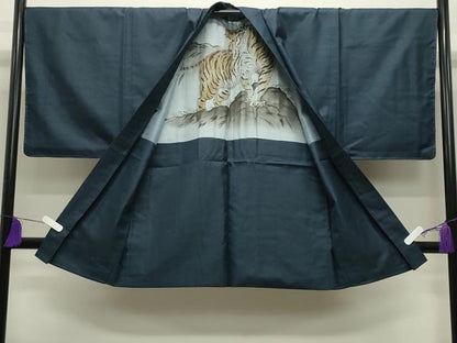 平和屋着物●男性　紬　アンサンブル　100亀甲　総詰め　正絹　逸品　未使用　CABD9092gh