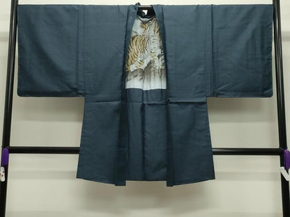 平和屋着物●男性　紬　アンサンブル　100亀甲　総詰め　正絹　逸品　未使用　CABD9092gh