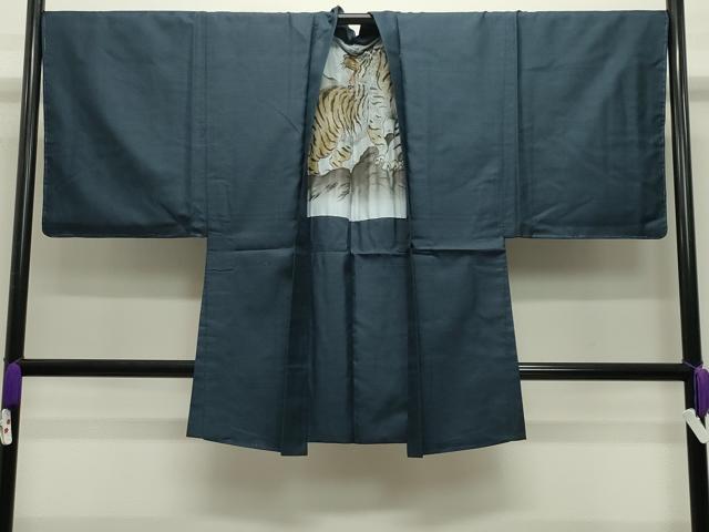 平和屋着物●男性　紬　アンサンブル　100亀甲　総詰め　正絹　逸品　未使用　CABD9092gh