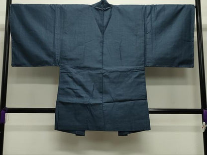 平和屋着物●男性　紬　アンサンブル　100亀甲　総詰め　正絹　逸品　CABD9094gh