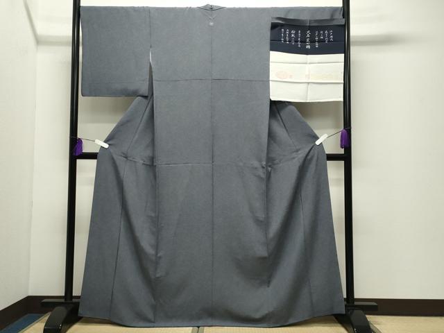 平和屋着物●江戸小紋　鮫小紋柄　反端付き　正絹　逸品　CABD9103gh