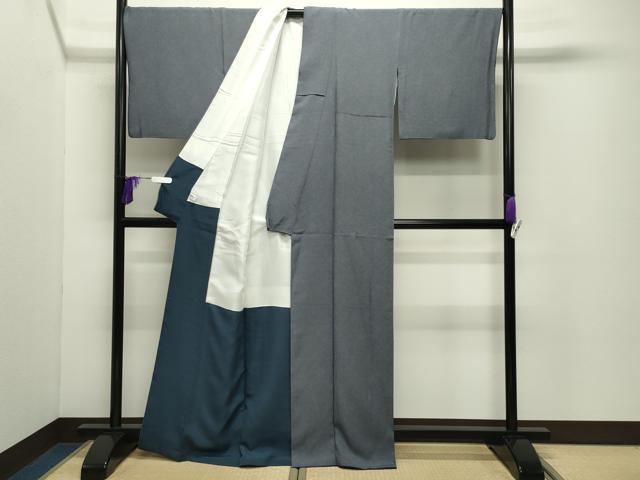 平和屋着物●江戸小紋　鮫小紋柄　反端付き　正絹　逸品　CABD9103gh