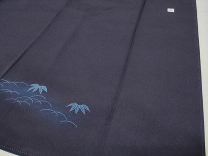 平和屋着物●藍友禅作家　橋詰清貫　色留袖　手描き　花車文　正絹　逸品　CABD9108gh