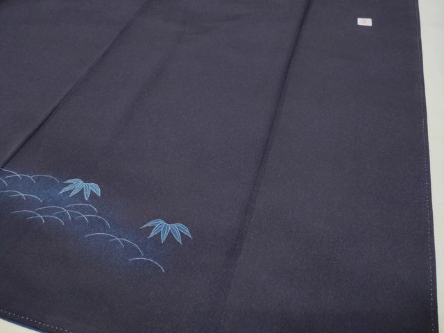 平和屋着物●藍友禅作家　橋詰清貫　色留袖　手描き　花車文　正絹　逸品　CABD9108gh