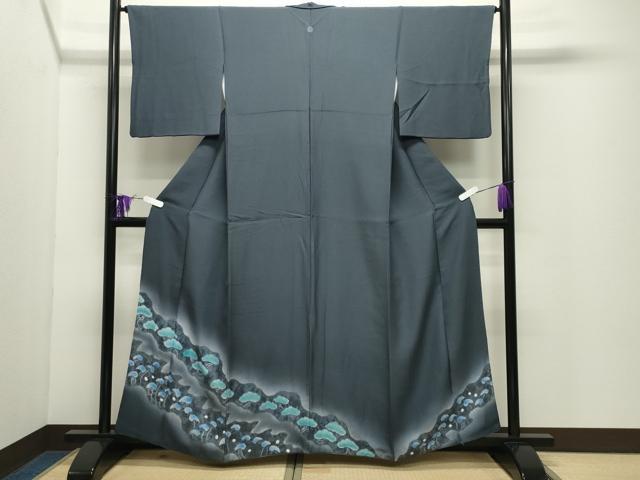 平和屋着物●絞り染色作家　藤井浩　色留袖　絞り　道長松文　暈し染め　正絹　逸品　CABD9110gh