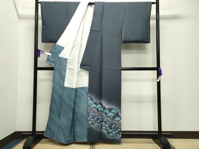 平和屋着物●絞り染色作家　藤井浩　色留袖　絞り　道長松文　暈し染め　正絹　逸品　CABD9110gh
