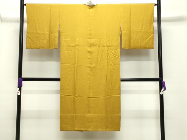 平和屋着物●長襦袢　無双仕立て　鱗地紋　櫨染色　やまと誂製　正絹　逸品　CABD9119gh 平和屋着物○長襦袢 無双仕立て 鱗地紋 櫨染色 やまと誂製 正絹 逸品