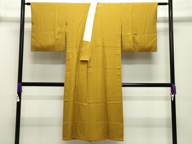 平和屋着物●長襦袢　無双仕立て　鱗地紋　櫨染色　やまと誂製　正絹　逸品　CABD9119gh