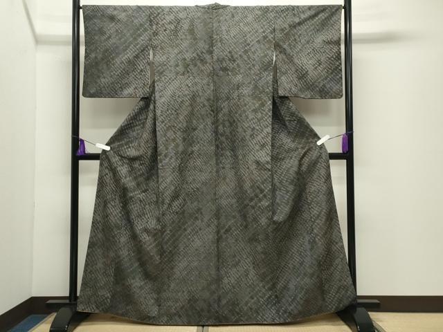 平和屋着物●菅原工房　菅原結作　漢方染　紬　総絞り　吉祥文　正絹　逸品　CABD9121gh