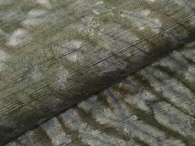 平和屋着物●菅原工房　菅原結作　漢方染　紬　総絞り　吉祥文　正絹　逸品　CABD9121gh