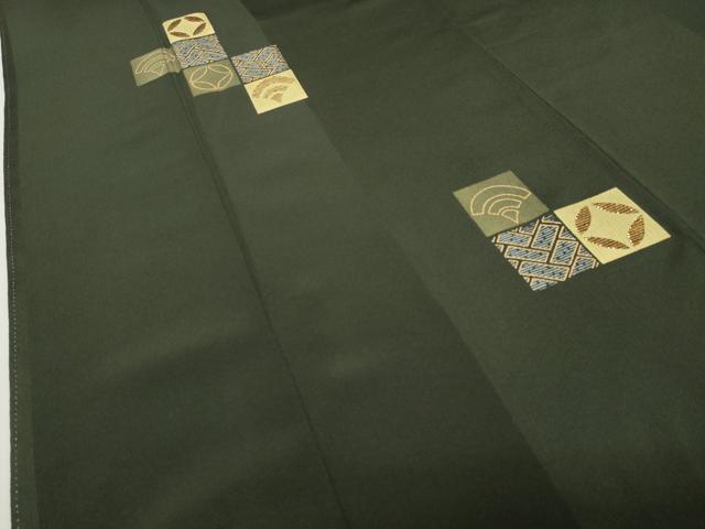 平和屋着物●訪問着　竹屋町刺繍　市松吉祥文　金彩　さが美扱い　正絹　逸品　CABD9123gh