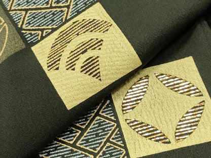 平和屋着物●訪問着　竹屋町刺繍　市松吉祥文　金彩　さが美扱い　正絹　逸品　CABD9123gh