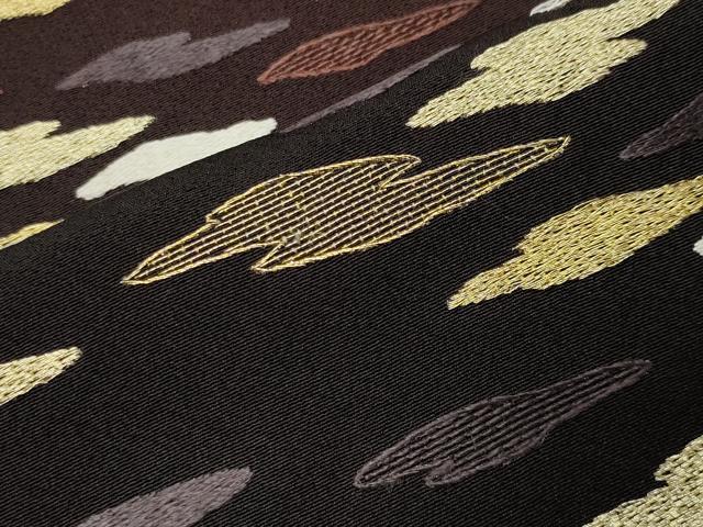 平和屋着物●訪問着　駒刺繍　エ霞文　暈し染め　金糸　正絹　逸品　CABD9124gh