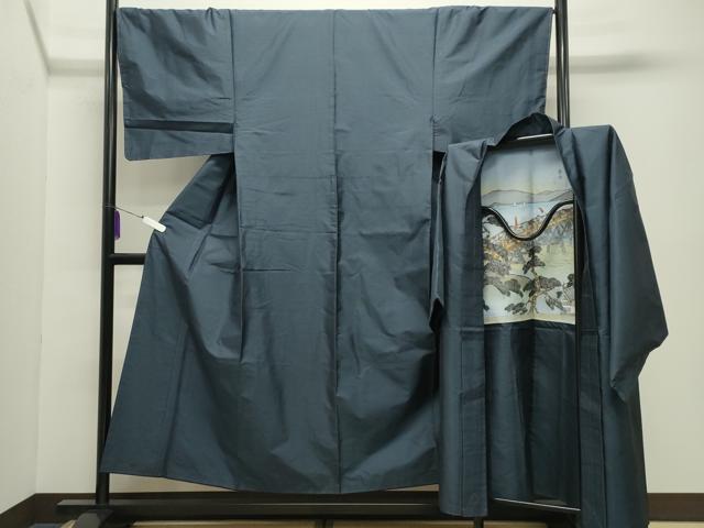 平和屋着物●男性　本場大島紬　アンサンブル　80亀甲　総詰め　正絹　逸品　未使用　CABD9126gh