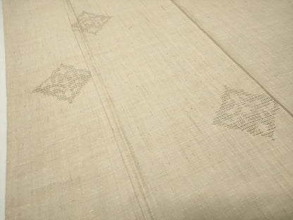 平和屋着物●結城紬　80亀甲　飛び亀甲柄　菱吉祥文　証紙付き　正絹　逸品　CABD9127gh
