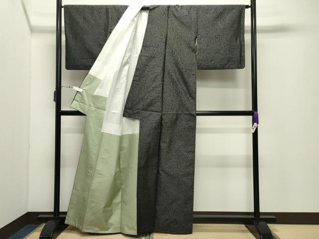 平和屋着物●本場大島紬　杢目文様　正絹　逸品　CABD9130gh