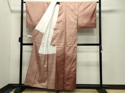 平和屋着物●訪問着　本場染大島紬　作家物　霞文　正絹　逸品　CABD9133gh