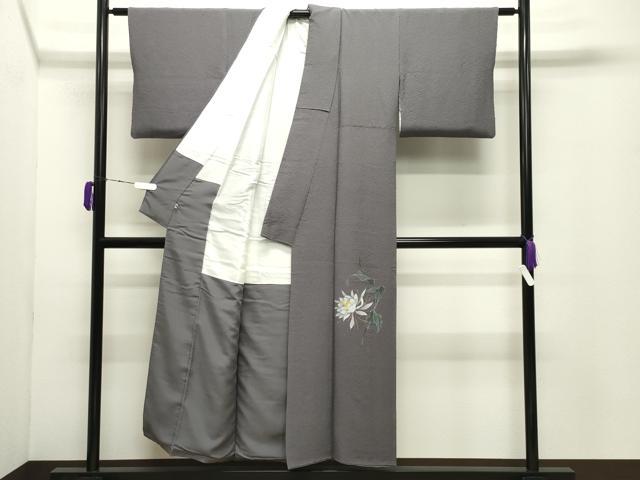 平和屋着物●東京友禅　菅有鬼一　色留袖　鷺　草花文　金彩　正絹　逸品　CABD9134gh