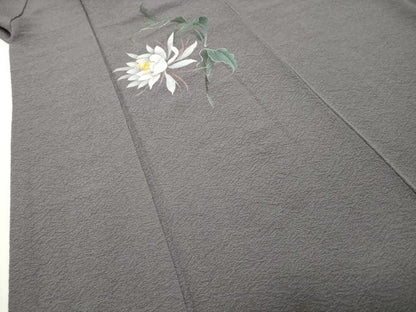 平和屋着物●東京友禅　菅有鬼一　色留袖　鷺　草花文　金彩　正絹　逸品　CABD9134gh