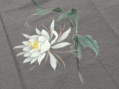 平和屋着物●東京友禅　菅有鬼一　色留袖　鷺　草花文　金彩　正絹　逸品　CABD9134gh