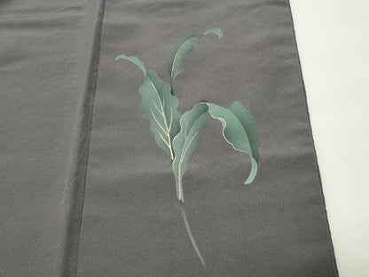 平和屋着物●東京友禅　菅有鬼一　色留袖　鷺　草花文　金彩　正絹　逸品　CABD9134gh