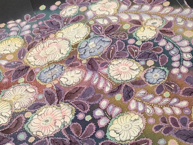 平和屋着物●豪華振袖　辻が花　絞り　黒地　金彩　仮絵羽　逸品　未使用　CABD9138gh